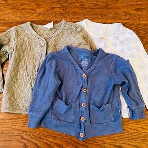 Kate Quinn Blue,  Green ‎ and snowflake Kids Cardigan Set